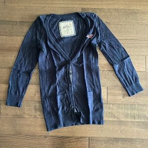 Navy blue hollister cardigan